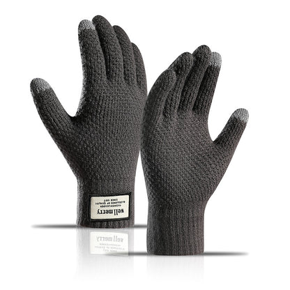 Padded Thick Warm Wool Touch Screen Gloves