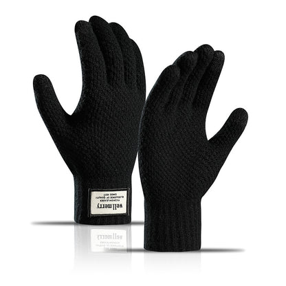 Padded Thick Warm Wool Touch Screen Gloves