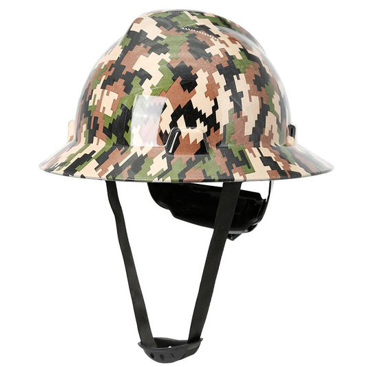 Camouflage Full Brim Protective Hard Hat
