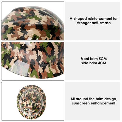 Camouflage Full Brim Protective Hard Hat