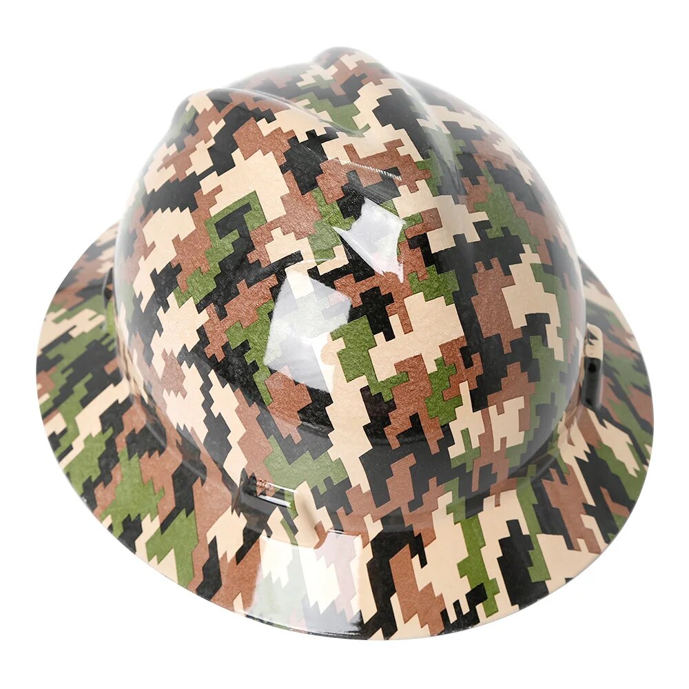 Camouflage Full Brim Protective Hard Hat