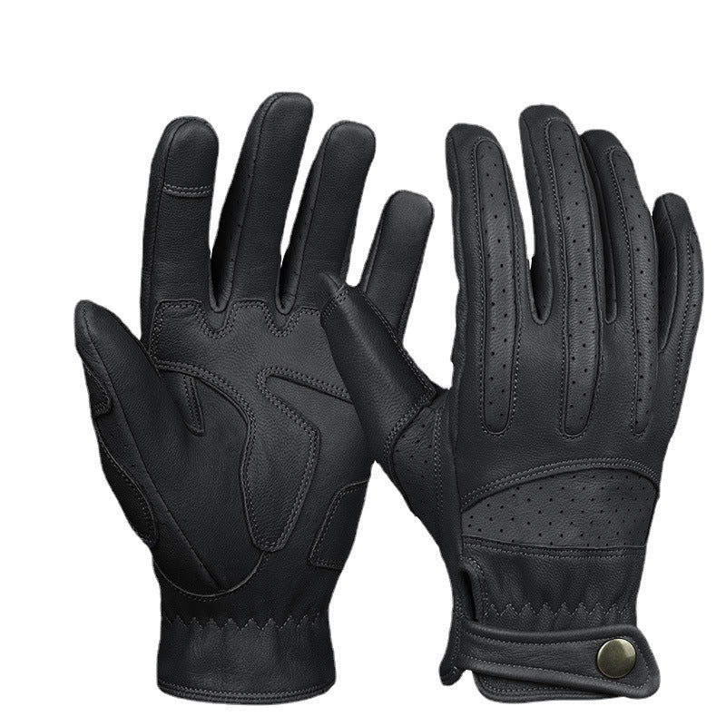 Motorcycle Riding Gloves Sheepskin Retro Outdoor