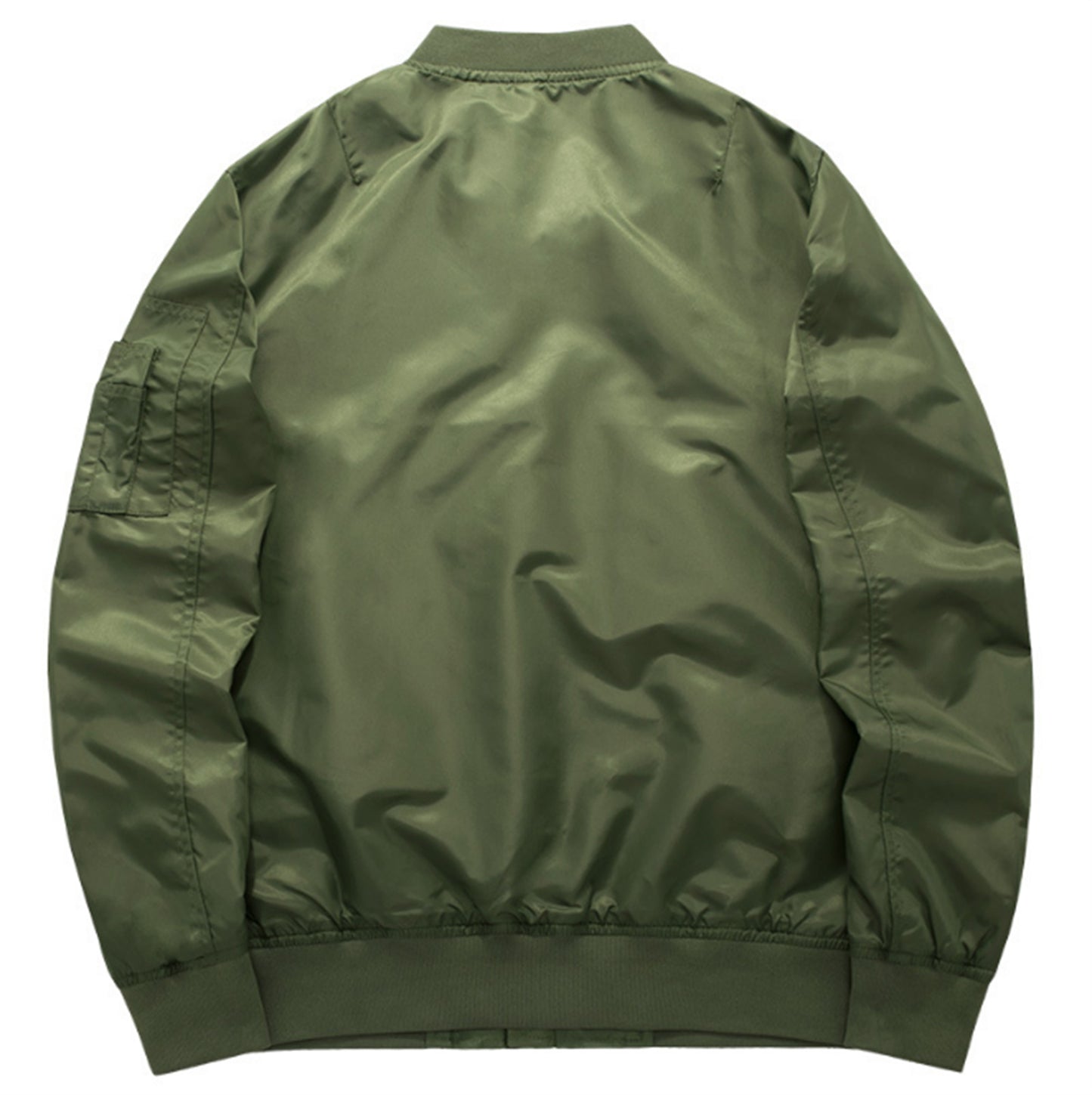 Pilot Bomber Jacket/ Solid Stand Collar