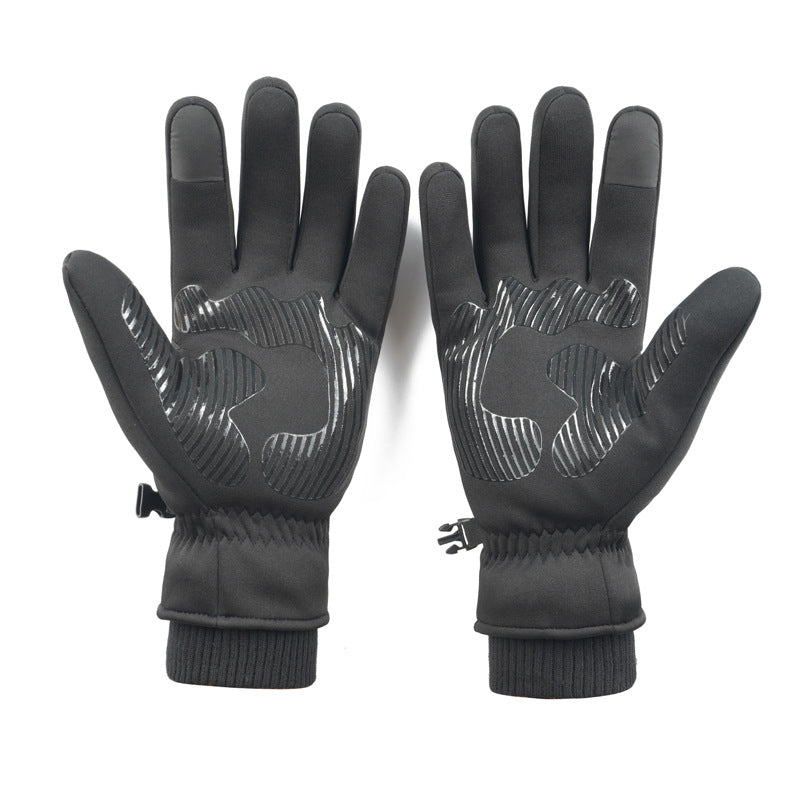 Cycling Cold-proof Plus Velvet Cotton Warm Touch-screen Ski Gloves