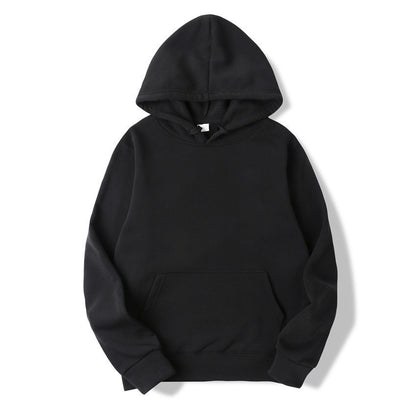 Standard Hooded Long Sleeve Solid Sweatshirt