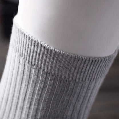 Pure Color Thick Comfortable Cotton Simple Tube Socks