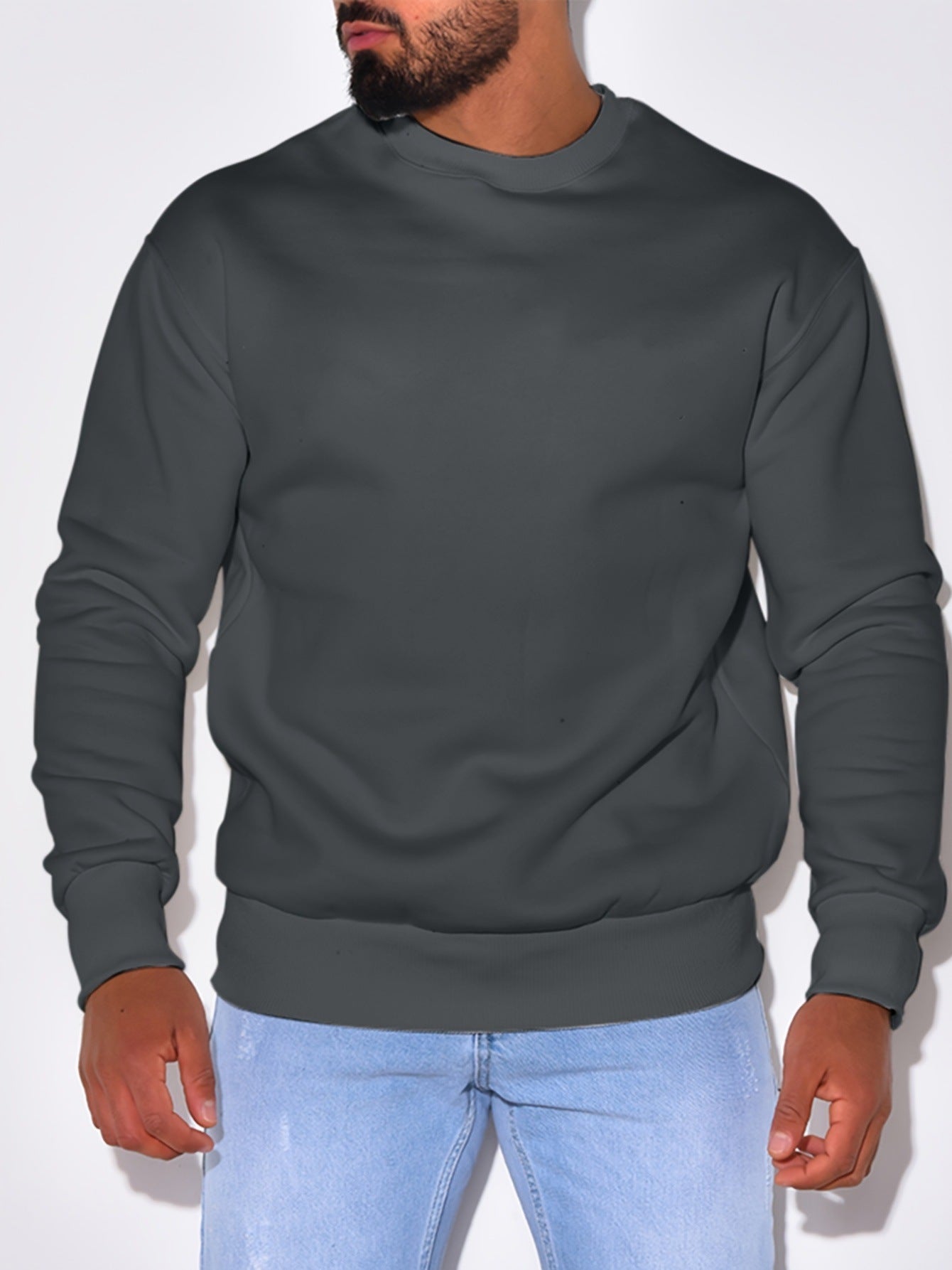 Solid Color Loose Casual Sweatshirt