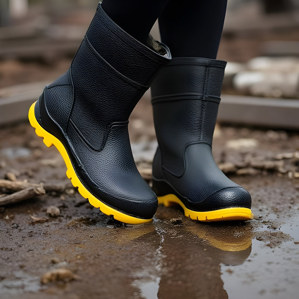 Steel Toe Rain Boots Short Tube Low or High