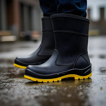 Steel Toe Rain Boots Short Tube Low or High