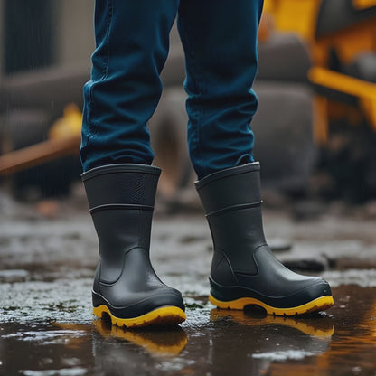 Steel Toe Rain Boots Short Tube Low or High