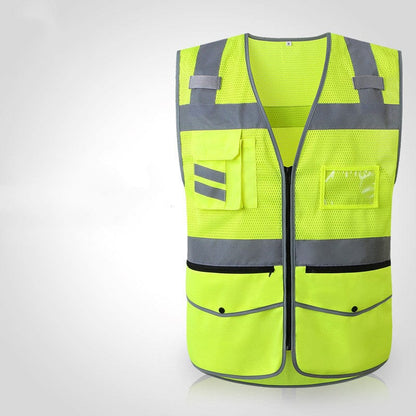 Reflective vest summer breathable mesh reflective clothing