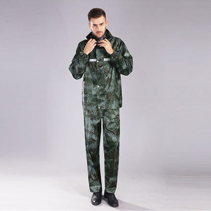 Outdoor Jungle Camouflage Raincoat Suit