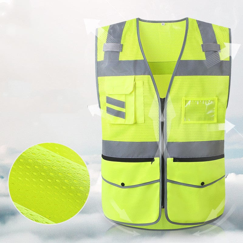 Reflective vest summer breathable mesh reflective clothing