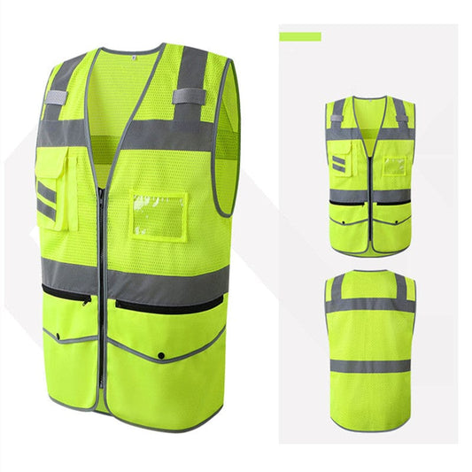 Reflective vest summer breathable mesh reflective clothing