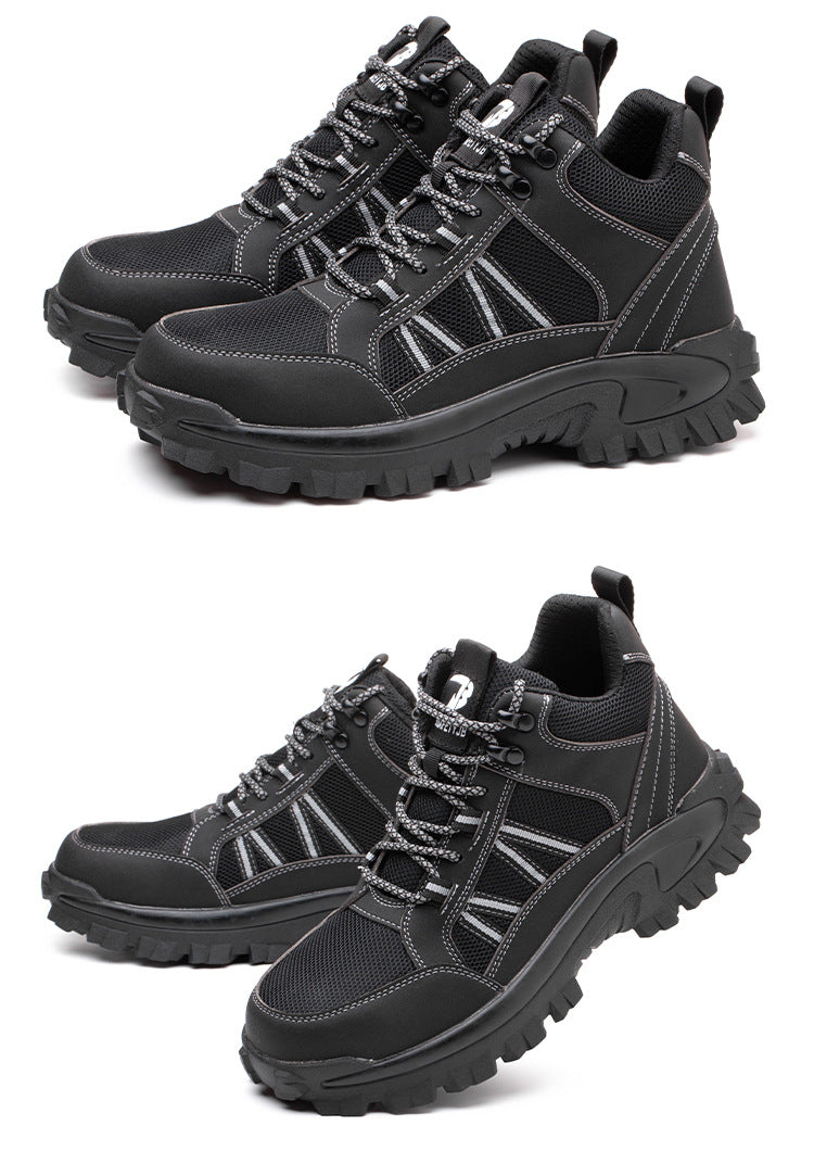 Lightweight Mid-cut Construction Site Protective Shoes