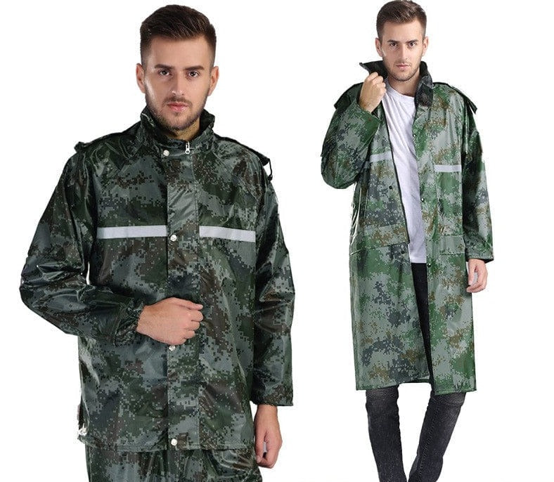 Outdoor Jungle Camouflage Raincoat Suit