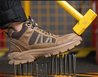 Lightweight Mid-cut Construction Site Protective Shoes