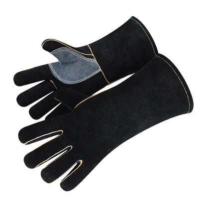 14 Inches Leather Welding Gloves,Heat Resistant