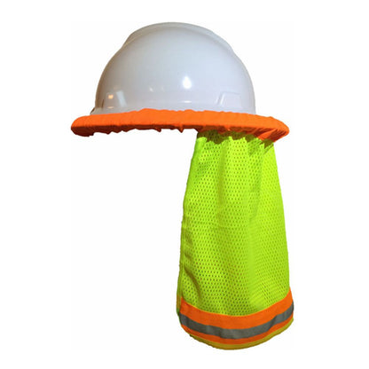 Summer Sun Shade And Neck Shield With Reflective Stripe / Useful Mesh Reflective Cap Cover for Construction Workers