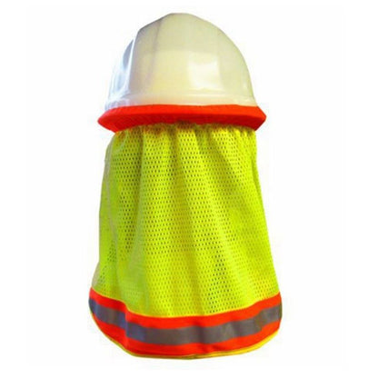 Summer Sun Shade And Neck Shield With Reflective Stripe / Useful Mesh Reflective Cap Cover for Construction Workers