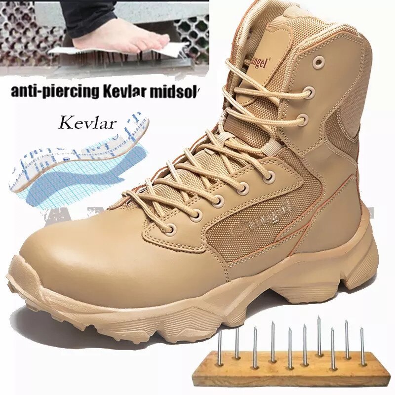 Men Waterproof Steel Toe Work Boot