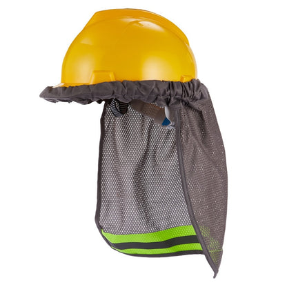 Summer Sun Shade And Neck Shield With Reflective Stripe / Useful Mesh Reflective Cap Cover for Construction Workers