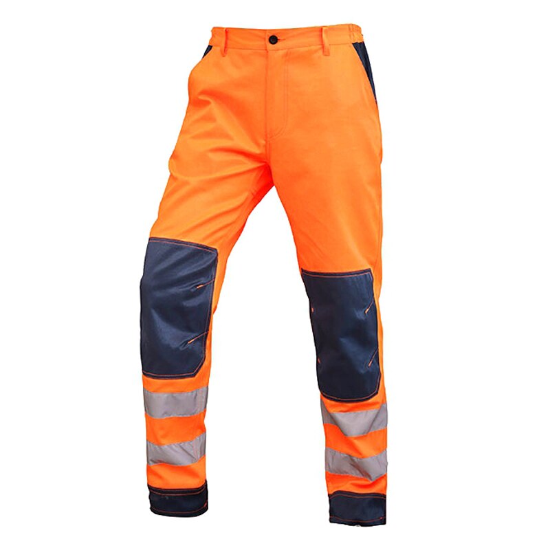 High Visibility Jacket and Pants Set / Safety Clothing / Multi Pockets Cargo Work Suit