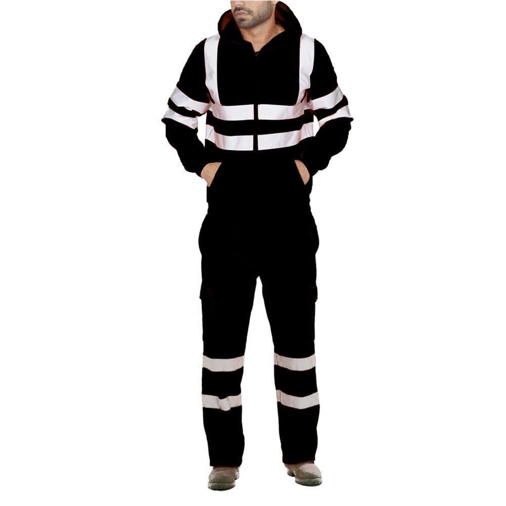 Long Sleeve Reflective Hoodie and Fleece / High Visibility Pants Suite