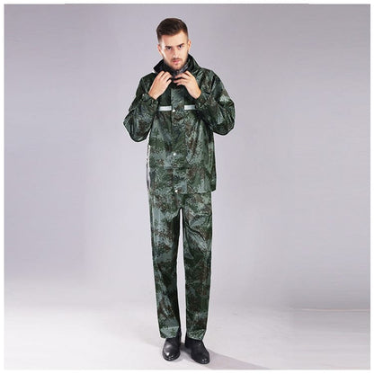 Outdoor Jungle Camouflage Raincoat Suit