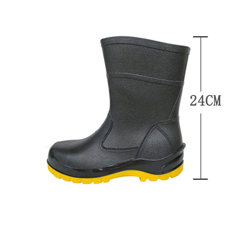 Short rubber shop work boots